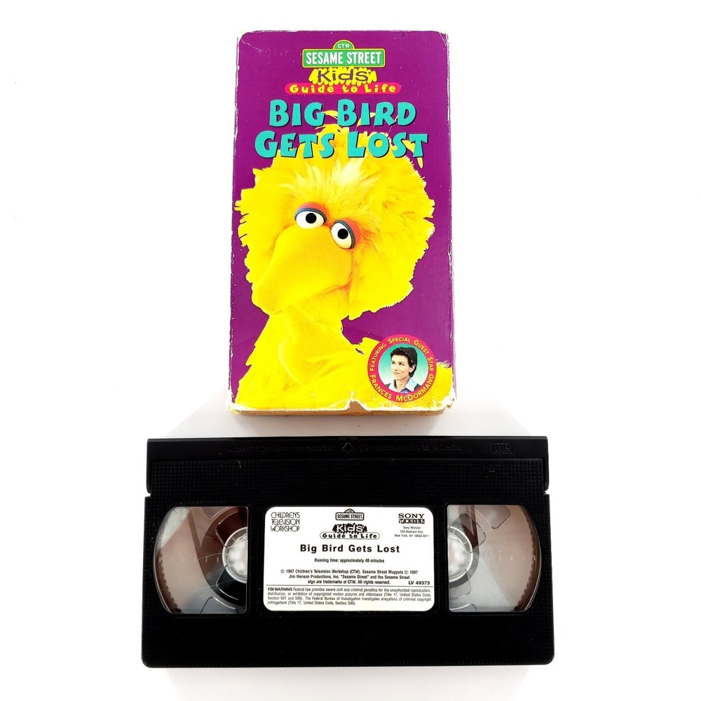 Sesame Street Kids Guide To Life: Big Bird Gets Lost (VHS, 1997) w/ Slip Cover